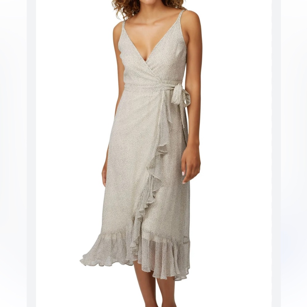 All Saints Women Size 2 Dayla Speckled Black White
True Wrap Midi Dress Ruffles